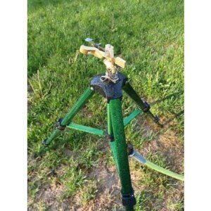Impact Head on Tripod Base Heavy Duty Lawn Sprinkler 360 Degree Large Area